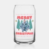 Funny Yeti - Frohe Weihnachten Dosenglas (Vorderseite)