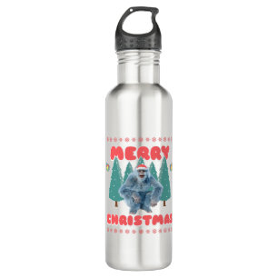 Funny Yeti - Frohe Weihnachten Edelstahlflasche