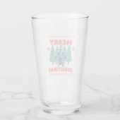 Funny Yeti - Frohe Weihnachten Glas (Rückseite)