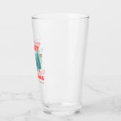 Funny Yeti - Frohe Weihnachten Glas (Links)
