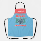 Funny Yeti - Frohe Weihnachten Personalisiert Schürze (Vorderseite)