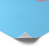 Funny Yeti - Frohe Weihnachten Poster (Ecke)