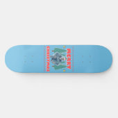 Funny Yeti - Frohe Weihnachten Skateboard (Horizontal)