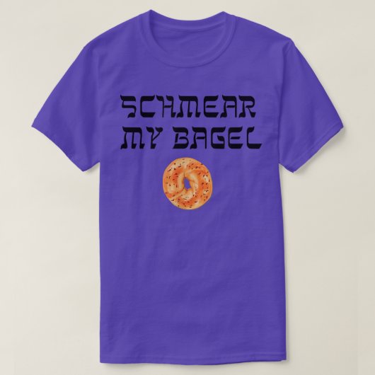 Funny Yiddish Schmear My Bagel T-Shirt Jüdischer S (Design vorne)
