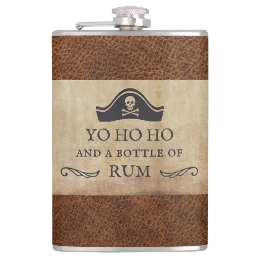 Funny Yo Ho Ho und eine Flasche Rum Pirate Flachmann (Vorderseite)