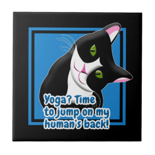 Funny Yoga Cat Fliese