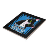 Funny Yoga Cat Fliese (Seite)