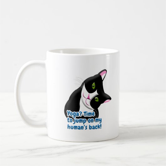 Funny Yoga Cat Kaffeetasse (Links)