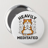 Funny Yoga Cat Meditationsschaltfläche Button (Vorne & Hinten)