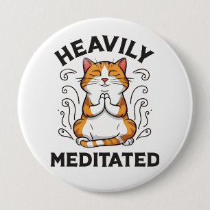 Funny Yoga Cat Meditationsschaltfläche Button