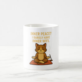 Funny Yoga Cat Tasse für WiFi Liebhaber