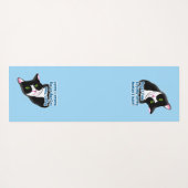 Funny Yoga Cat Yogamatte (Rückseite (Horizontal))