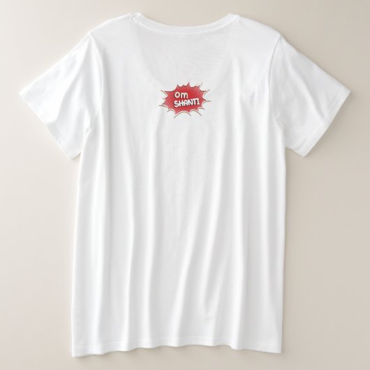 Funny Yoga Comic Pop Große Größe T-Shirt (Design Rückseite)