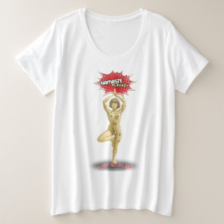 Funny Yoga Comic Pop Große Größe T-Shirt