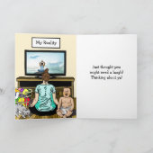 Funny Yoga Friendship Denken über Sie Karte (Innenseite)