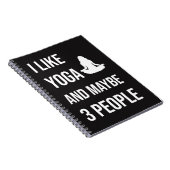 Funny Yoga gibt Spaß Girly Typografy Trendy Notizblock (Rechte Seite)