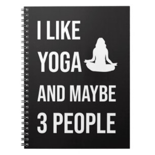 Funny Yoga gibt Spaß Girly Typografy Trendy Notizblock