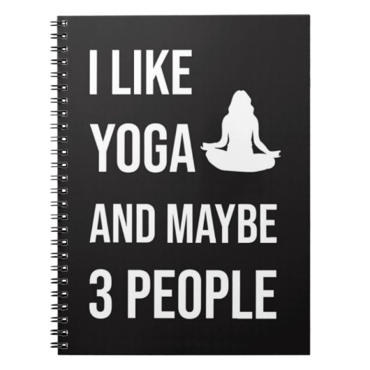 Funny Yoga gibt Spaß Girly Typografy Trendy Notizblock (Vorderseite)