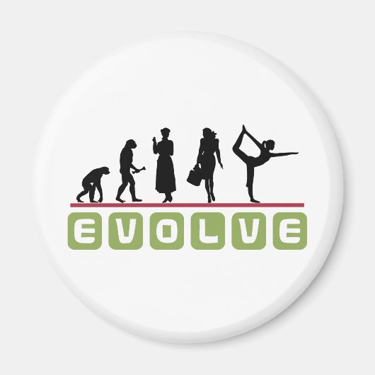 Funny Yoga Gift Magnet (Vorne)