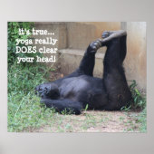 Funny Yoga Gorilla Poster (16x20) (Vorne)