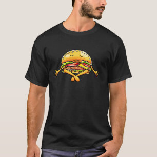 Funny Yoga Hamburger Medical Spaß Fast Food T-Shirt
