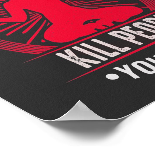 Funny Yoga Ich tue Yoga also töte ich nicht Mensch Poster (Ecke)