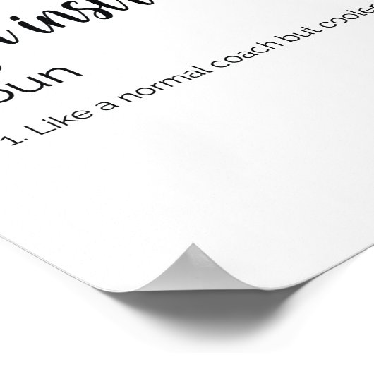 Funny Yoga Instructor Definition Poster (Ecke)