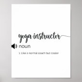 Funny Yoga Instructor Definition Poster (Vorne)