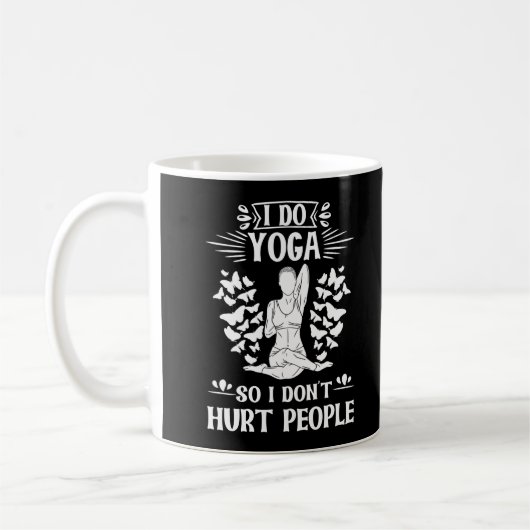 Funny Yoga Instructor Girls Yoga Medizin Spaß Kaffeetasse (Links)