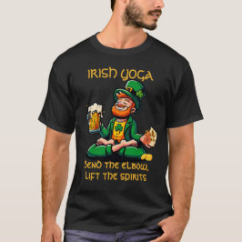 Funny Yoga Irish Witz Biertradition Irland Stolz T-Shirt