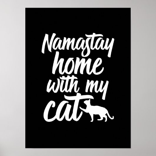 Funny Yoga Kitten Lover Namastay Zuhause mit meine Poster (Vorne)