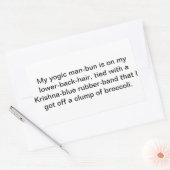 Funny yoga Krishna man-bun Hankamer Artjunkhaus Om Rechteckiger Aufkleber (Umschlag)