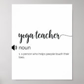 Funny Yoga Lehrer Definition Poster (Vorne)