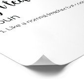 Funny Yoga Lehrer Definition Poster (Ecke)