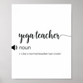 Funny Yoga Lehrer Definition Poster (Vorne)