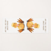 Funny Yoga Mat mit Happy Yellow Duck - Lächeln Yogamatte (Vorderseite (Horizontal))