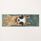 Funny Yoga Mat mit Neugierigem Baby Llama Yogamatte (Rückseite (Horizontal))