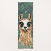 Funny Yoga Mat mit Neugierigem Baby Llama Yogamatte (Vorderseite)