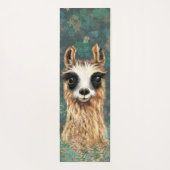 Funny Yoga Mat mit Neugierigem Baby Llama Yogamatte (Rückseite)