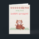 Funny Yoga Meditation Cat Humore Friend Geburtstag Karte<br><div class="desc">Eine lustige und niedliche Cartoon Katze in Yogaposition, die Meditation und Gesang "ohma wünsche Ihnen glücklichen Geburtstag". Ein schöner Witz, eine personalisierte Geburtstagskarte für eine Mutter, Schwester, Ehefrau, Nichte, beste Freundin oder jede Frau, die Yoga, Meditation, Spiritualität und Spaß Liebe. Sie können den Text sowohl innen als auch vorne auf...</div>