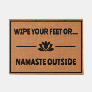 Funny Yoga Namaste Zen Spaß Rustikal Minimalistisc Fußmatte