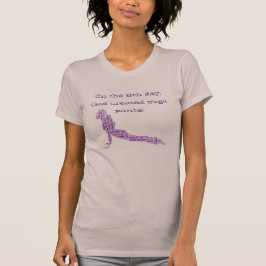 Funny Yoga Pants Zitat in Lila T-Shirt