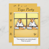 Funny Yoga Party Einladungen (Vorne/Hinten)