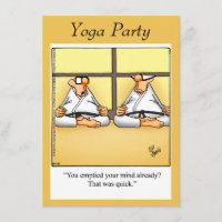 Funny Yoga Party Einladungen