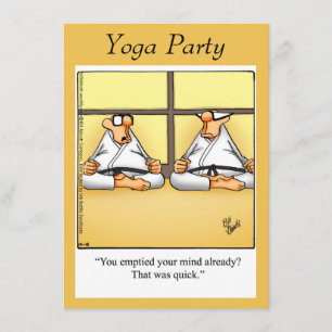 Funny Yoga Party Einladungen
