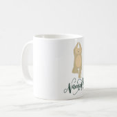 Funny Yoga Pose Bear Kaffeetasse (Vorderseite Links)