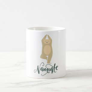 Funny Yoga Pose Bear Kaffeetasse