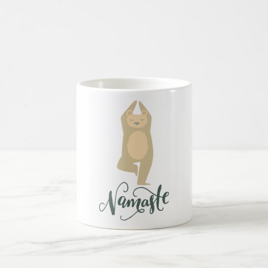 Funny Yoga Pose Bear Kaffeetasse (Mittel)