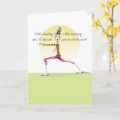 Funny Yoga Pose Geburtstagkarte Karte (Gelbe Blume)