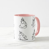 Funny Yoga Pose Tasse (VorderseiteRechts)